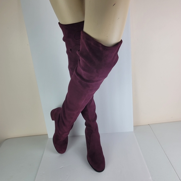 Stuart Weitzman Tieland Thigh High Boots. Cabernet Suede. Size 7. Never Worn. - Picture 7 of 12